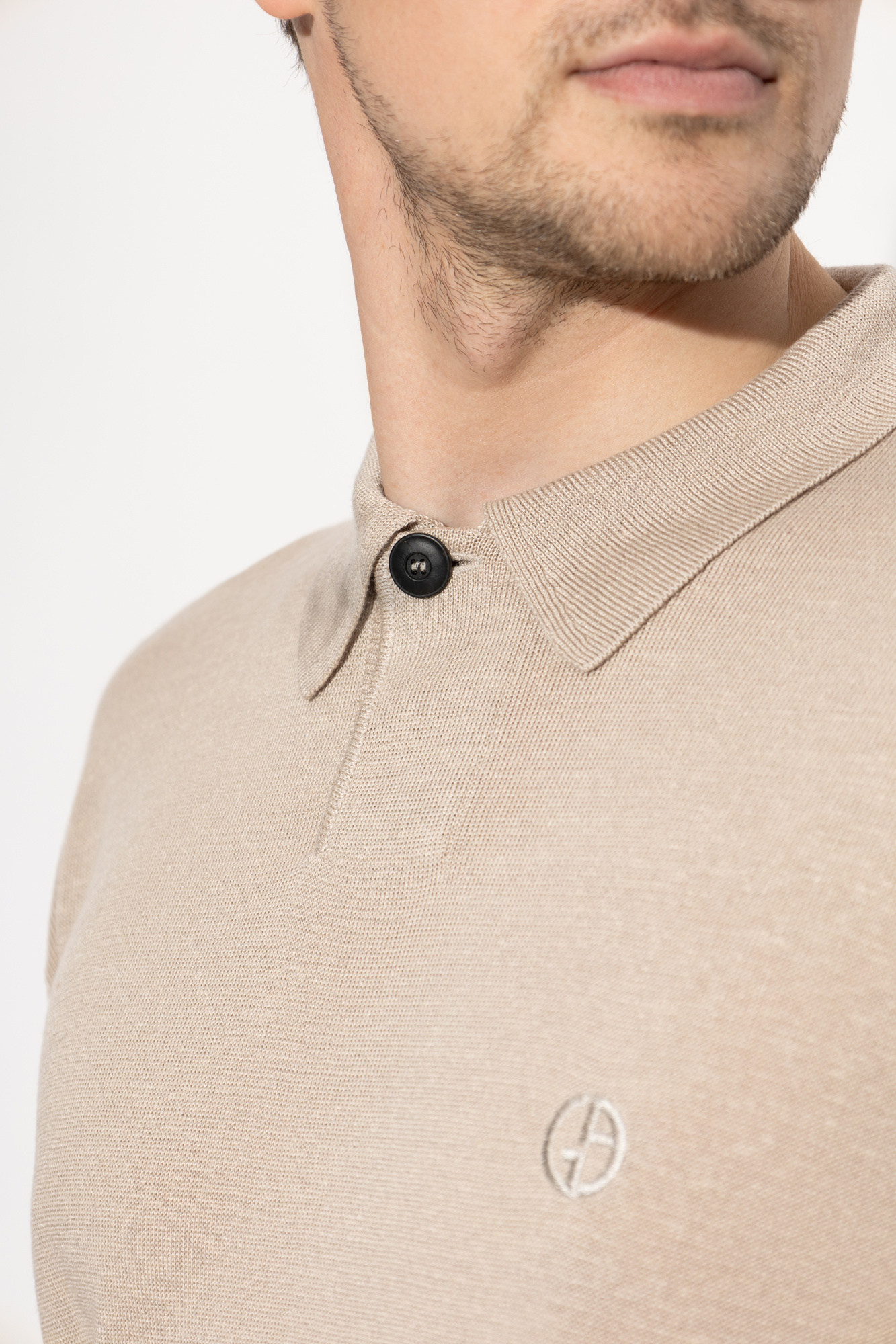 Giorgio Armani Polo with embroidered logo | Men's | Vitkac